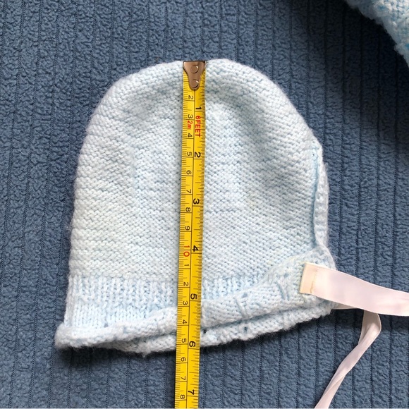 Hand knit baby sweater and bonnet - Picture 11 of 16